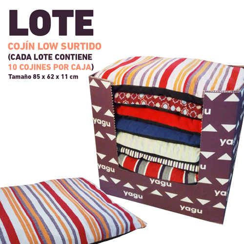 OFERTA LOTE YAGU SURTIDO COJIN LOW T-2 85 x 62 x 11 CM