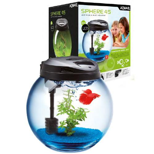 OFERTA AQUAEL PECERA COMPLETA SPHERE NEGRO