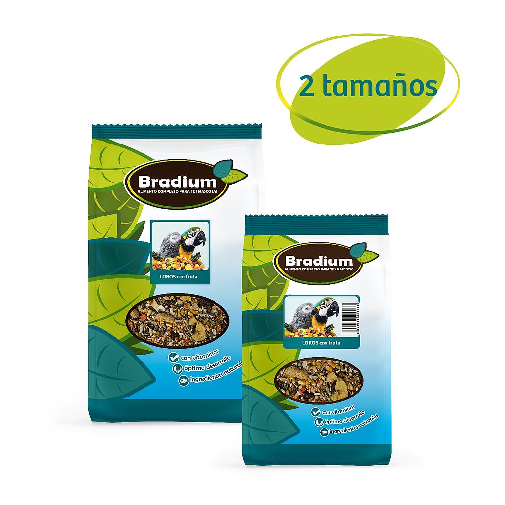 BRADIUM MIXTURA LOROS Y GUACAMAYOS CON FRUTA