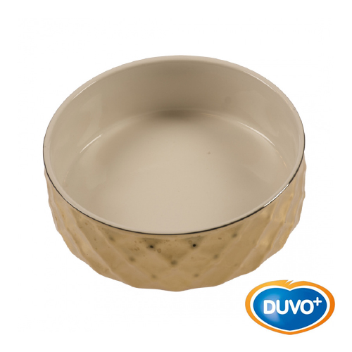 DUVO DINNER TIME COMEDERO CERAMICA DECO ORO