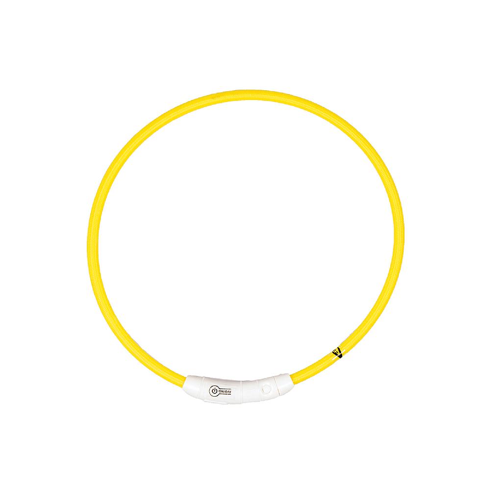 DUVO SEECURITY COLLAR LED NYLON REDONDO AMARILLO