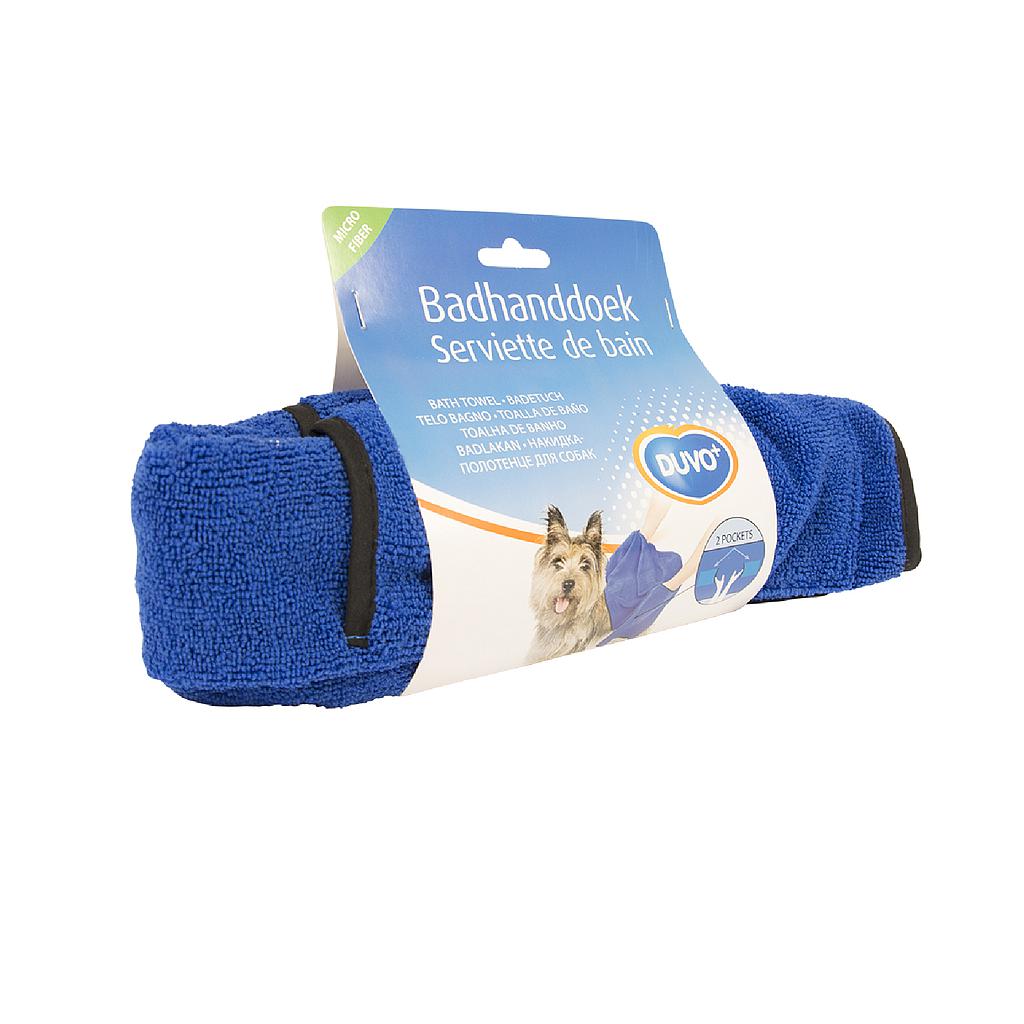DUVO TOALLA BAÑO PERRO MICROFIBRA AZUL