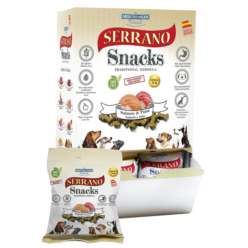 MDT SERRANO SNACK PERROS SALMON 85 GR