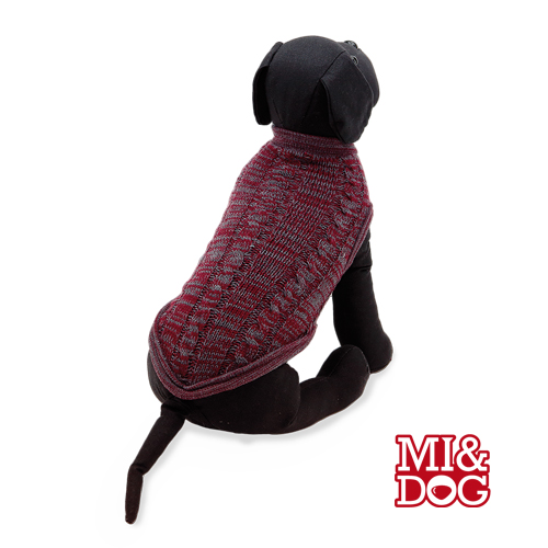 OFERTA MI&amp;DOG JERSEY TRENZADO GRANATE
