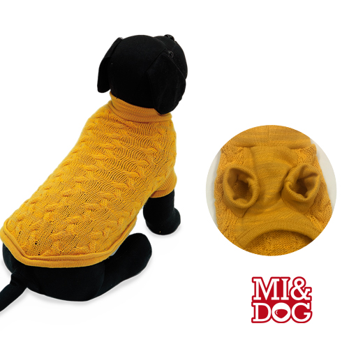 OUTLET MI&amp;DOG JERSEY TRENZADO MOSTAZA