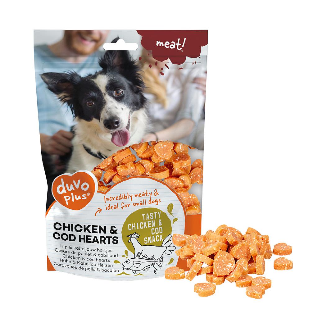 OFERTA DUVO MEAT CORAZONES DE POLLO Y BACALAO  BOLSA 180 GR