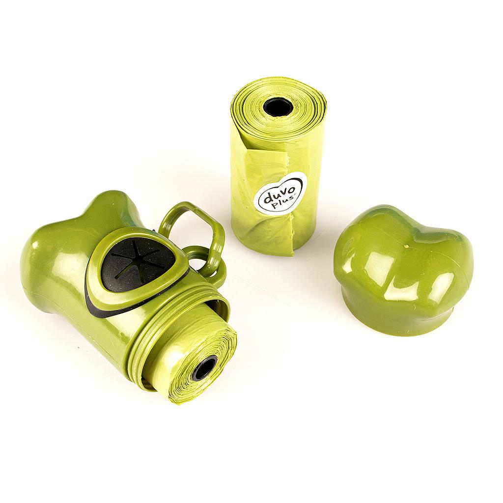 DUVO DISPENSADOR HUESO VERDE ECOLOGICO BOLSAS HIGIENICAS 2 x 20 UNI