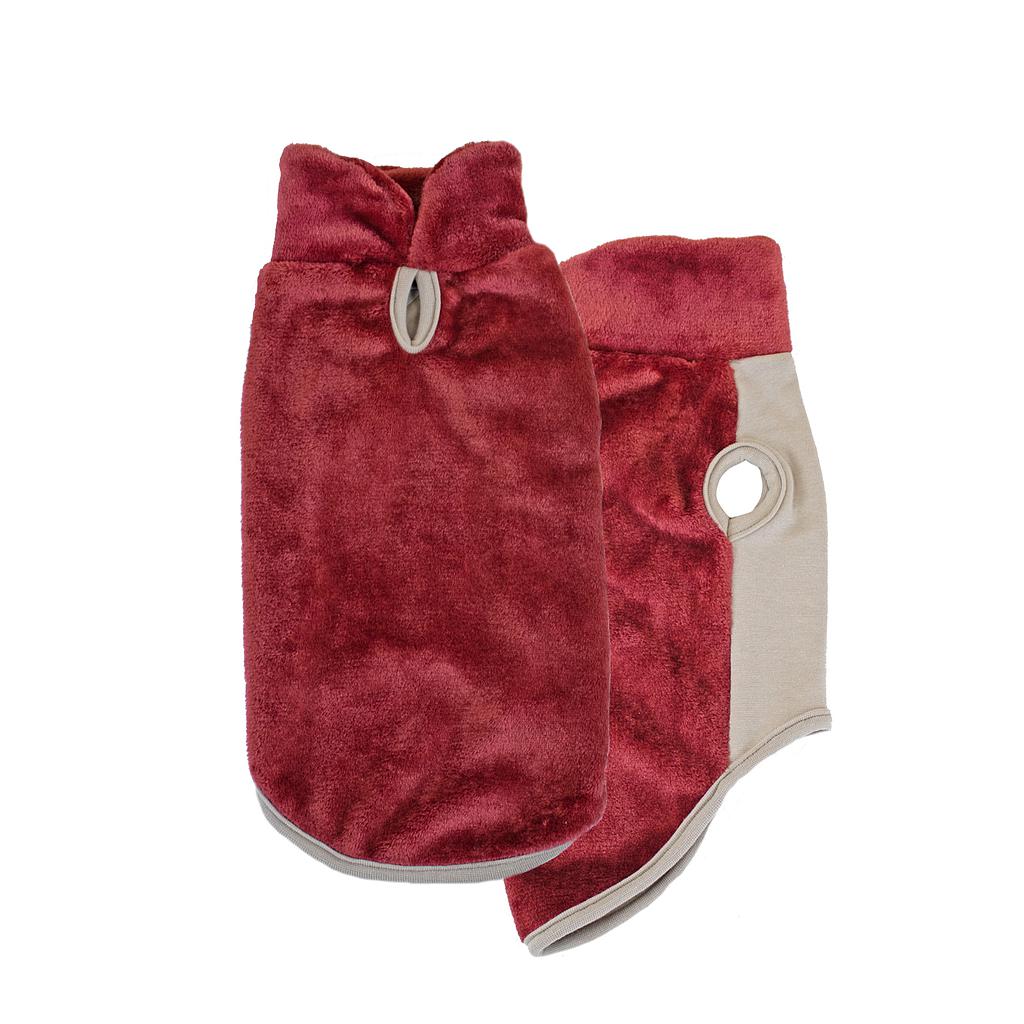 OFERTA MI&amp;DOG JERSEY POLAR BICOLOR GRANATE