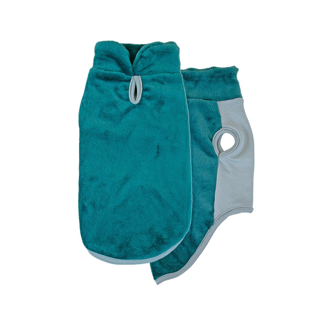 OFERTA MI&amp;DOG JERSEY POLAR BICOLOR TURQUESA