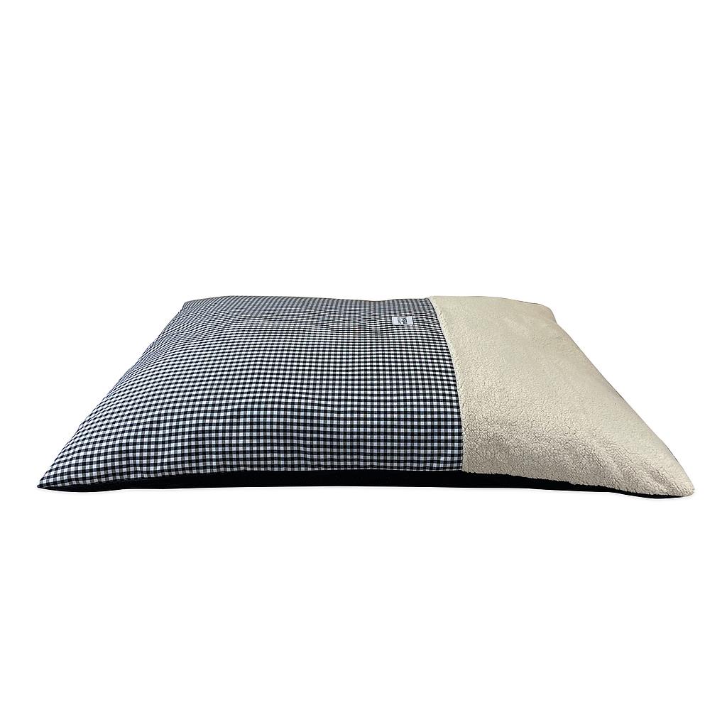 YAGU DESCANSO COJIN EOS VICHY NEGRO BORREGUILLO T-U  100 x 70 CM