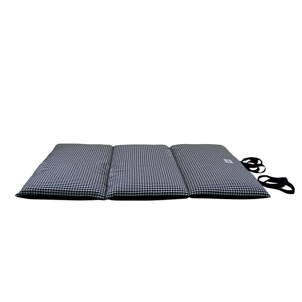 YAGU DESCANSO COLCHON ZENDA VICHY NEGRO LONETA T-U  109 x 66 x 6 CM