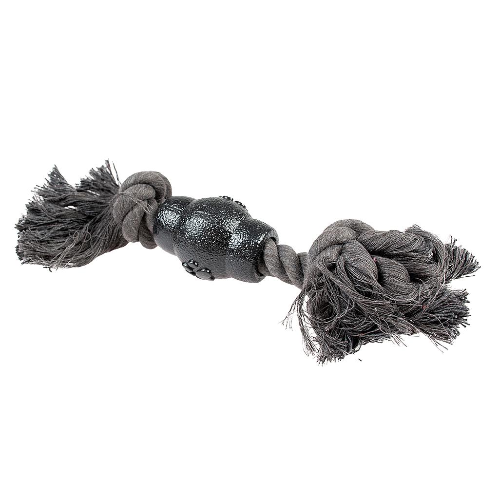 OFERTA DUVO JUGUETE PERRO ECO CUERDA NEGRA 2 NUDOS CON CONO GOMA 26 x 5 x 5 CM