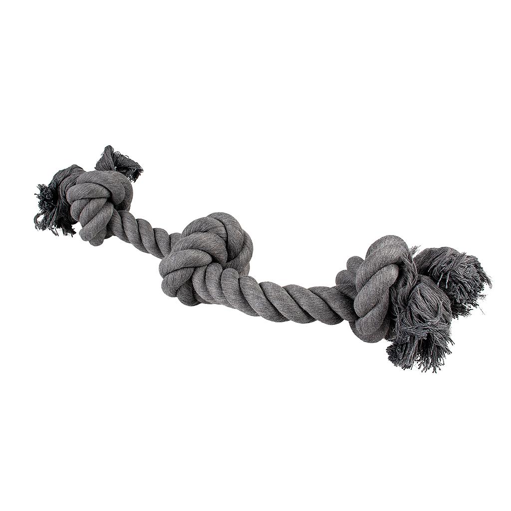 OFERTA DUVO JUGUETE PERRO ECO CUERDA NEGRA 3 NUDOS  60 x 7 x 8 CM