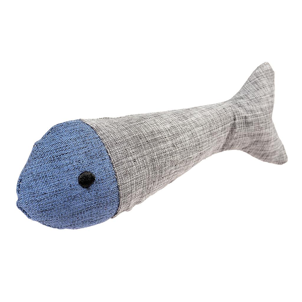 OFERTA DUVO JUGUETE GATO ECO PESCADO AZUL Y GRIS 13,5 x 4,5 x 3 CM