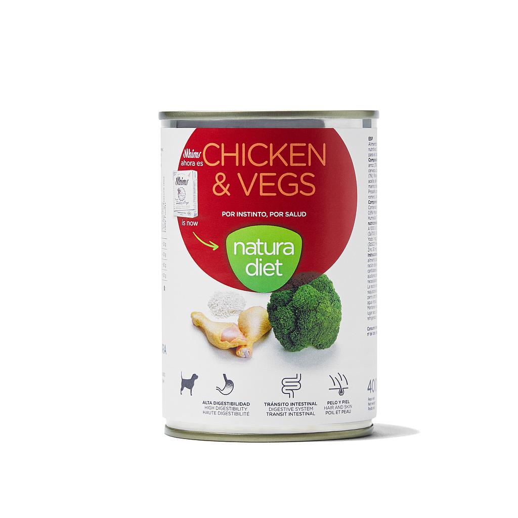 OFERTA DNG NATURA DIET DOG PATE CHICKEN &amp; VEGS 400 GR