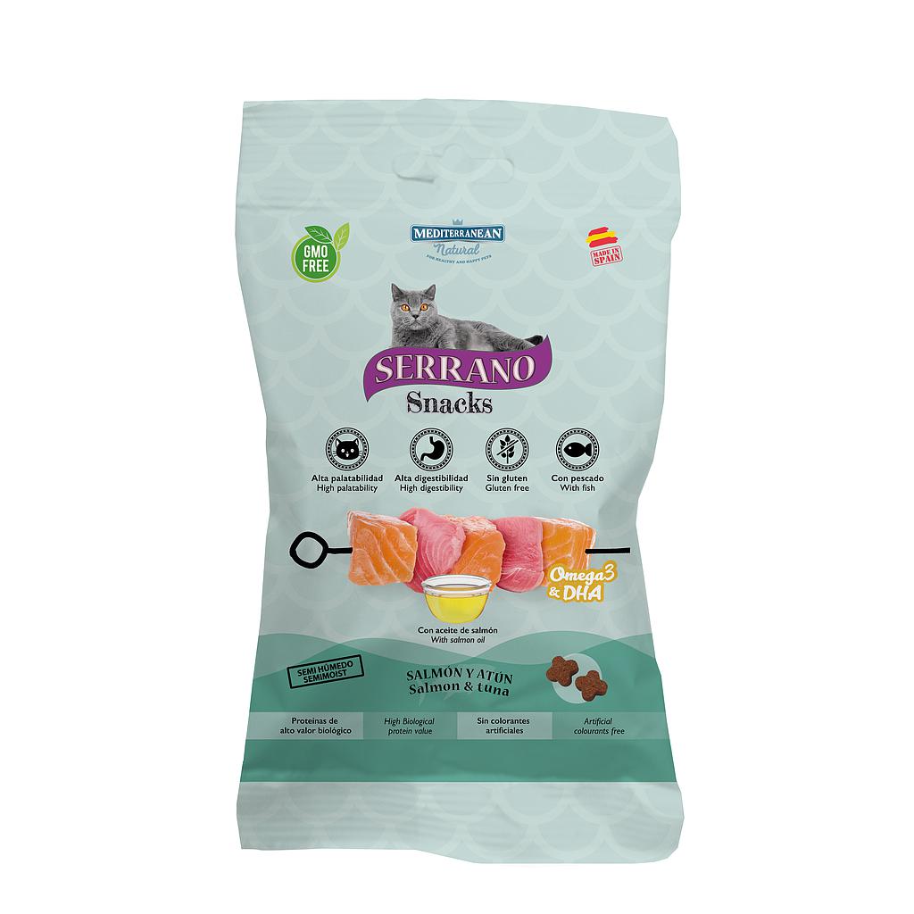 MDT NEW SERRANO SNACKS GATO OMEGA3 + DHA SALMON 50 GR
