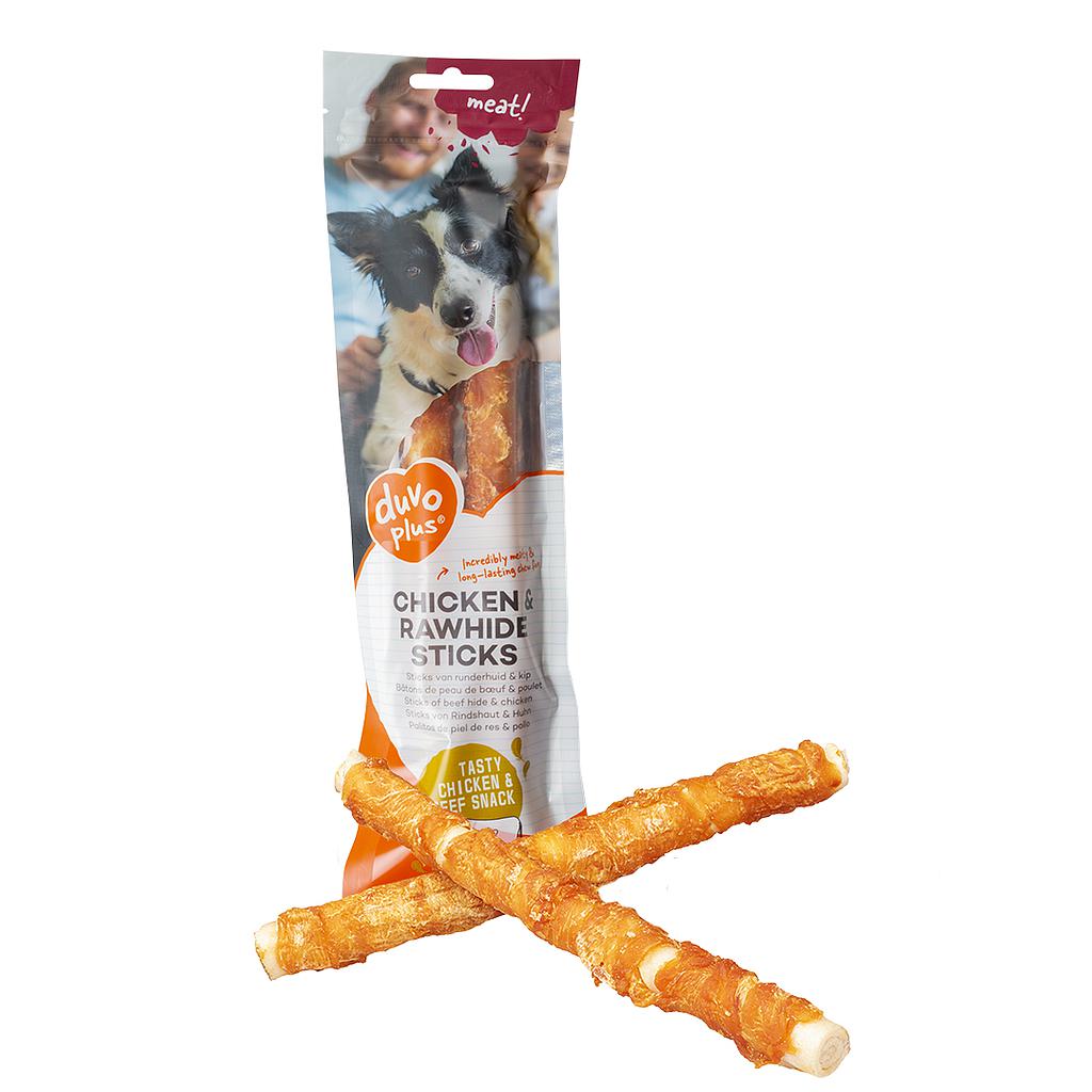 DUVO MEAT PALOS DE POLLO Y PIEL LARGE 25 CM BOLSA 122 GR 2 UNI