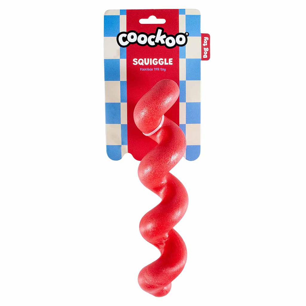 DUVO COOCKOO JUGUETE PERRO SQUIGGLE ROJO  26,5 x 5,7 CM