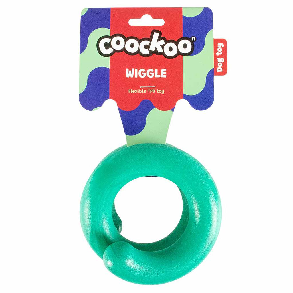DUVO COOCKOO JUGUETE PERRO WIGGLE VERDE  12 x 11,7 CM