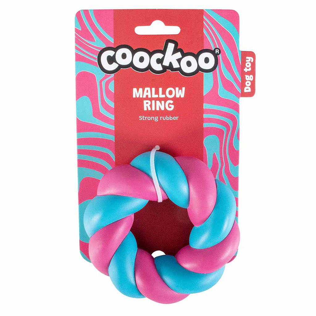 DUVO COOCKOO JUGUETE PERRO MALLOW RING ROSA Y AZUL  11 x 11 x 4 CM