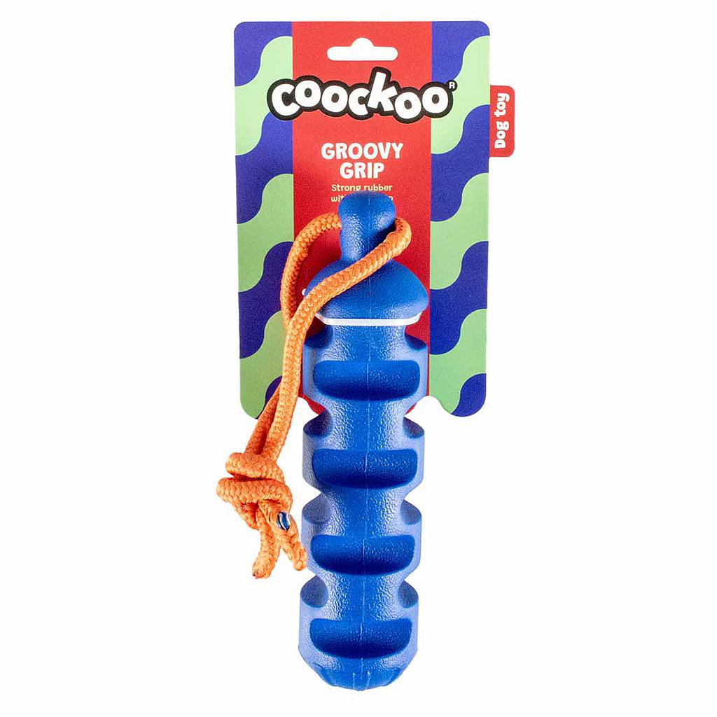 DUVO COOCKOO JUGUETE PERRO GROOVY GRIP AZUL Y NARANJA  40 x 5,7 x 5,7 CM