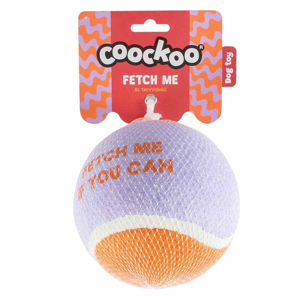 DUVO COOCKOO JUGUETE PERRO FETCH ME XL LILA Y NARANJA  12,7 CM