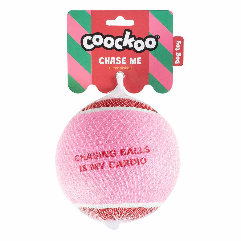 DUVO COOCKOO JUGUETE PERRO CHASE ME XL ROJO Y ROSA  12,7 CM