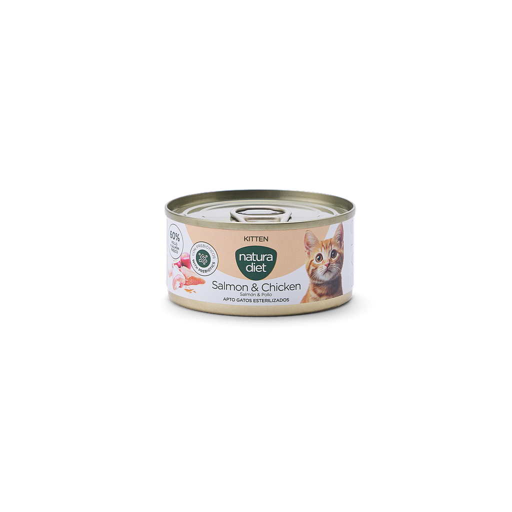 OFERTA DNG NATURA DIET CAT PATE KITTEN SALMON &amp; CHICKEN 85 GR