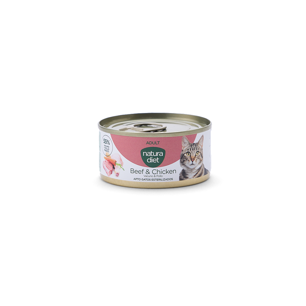 DNG NATURA DIET CAT PATE ADULT BEEF &amp; CHICKEN 85 GR