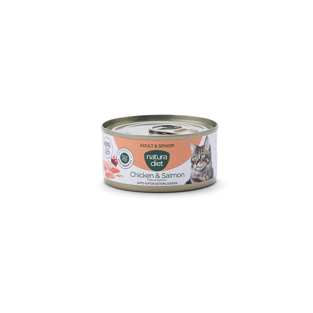 OFERTA DNG NATURA DIET CAT PATE ADULT SENIOR TUNA &amp; COD 85 GR