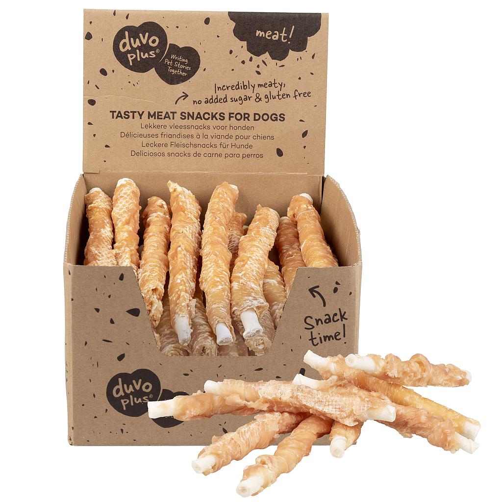 DUVO MEAT! PALOS DE POLLO Y PIEL NATURAL T-L 25 CM DISPLAY