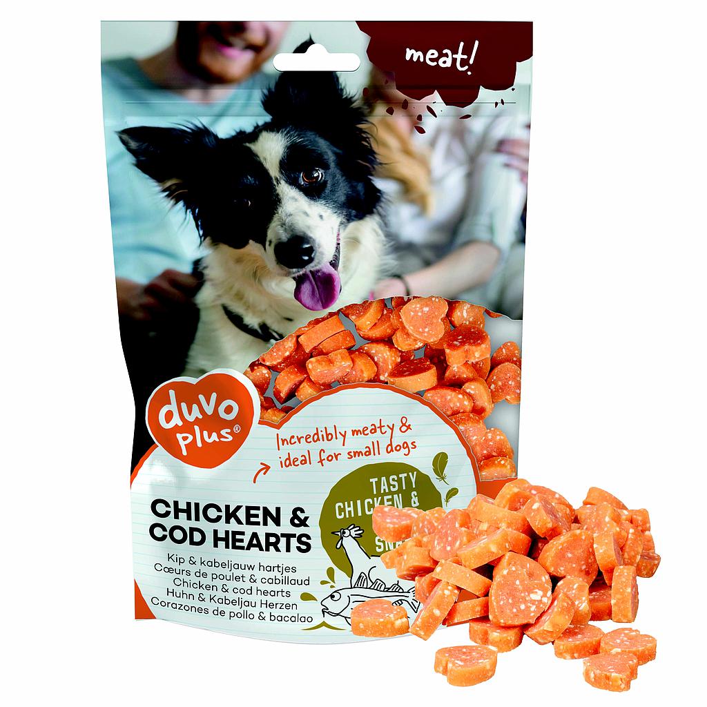 DUVO FISH! CORAZONES DE POLLO Y BACALAO 180 GR