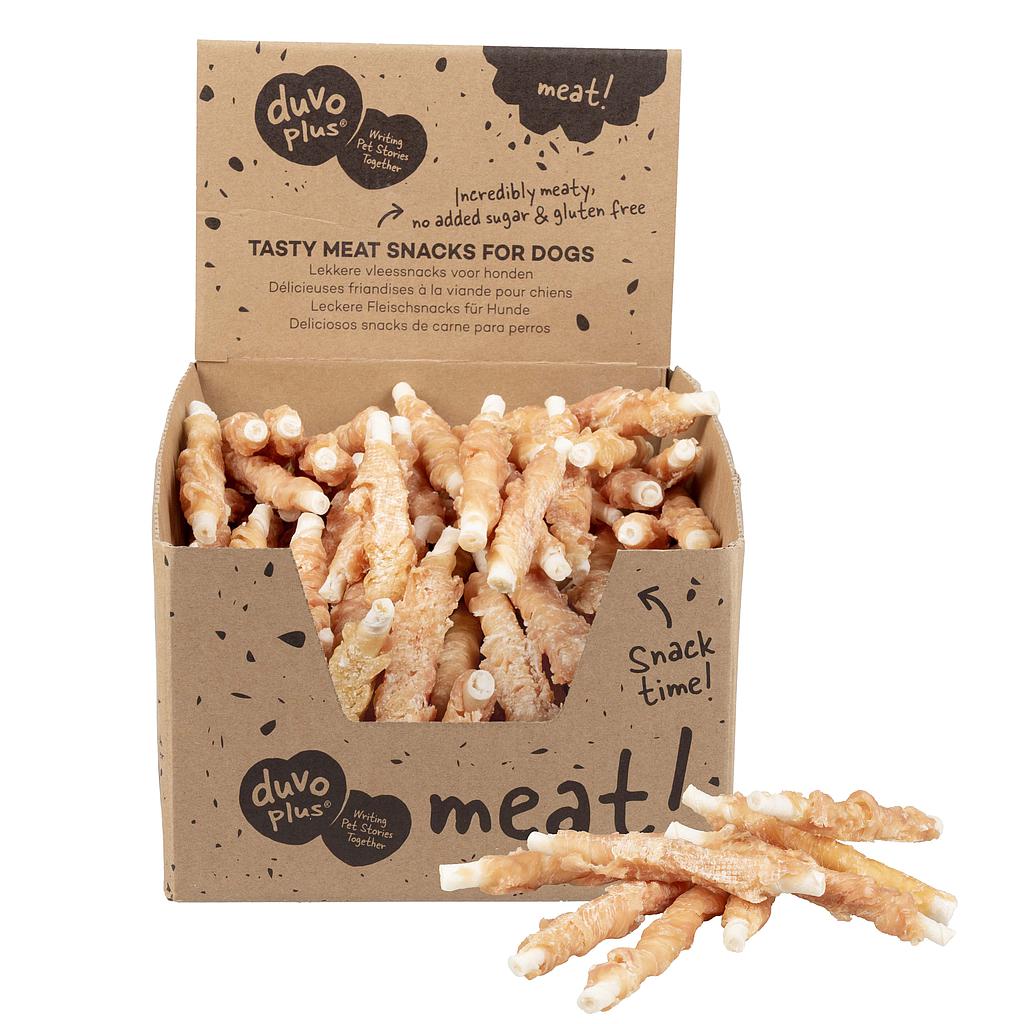 DUVO MEAT! PALOS DE POLLO Y PIEL NATURAL T-S 12,5 CM DISPLAY