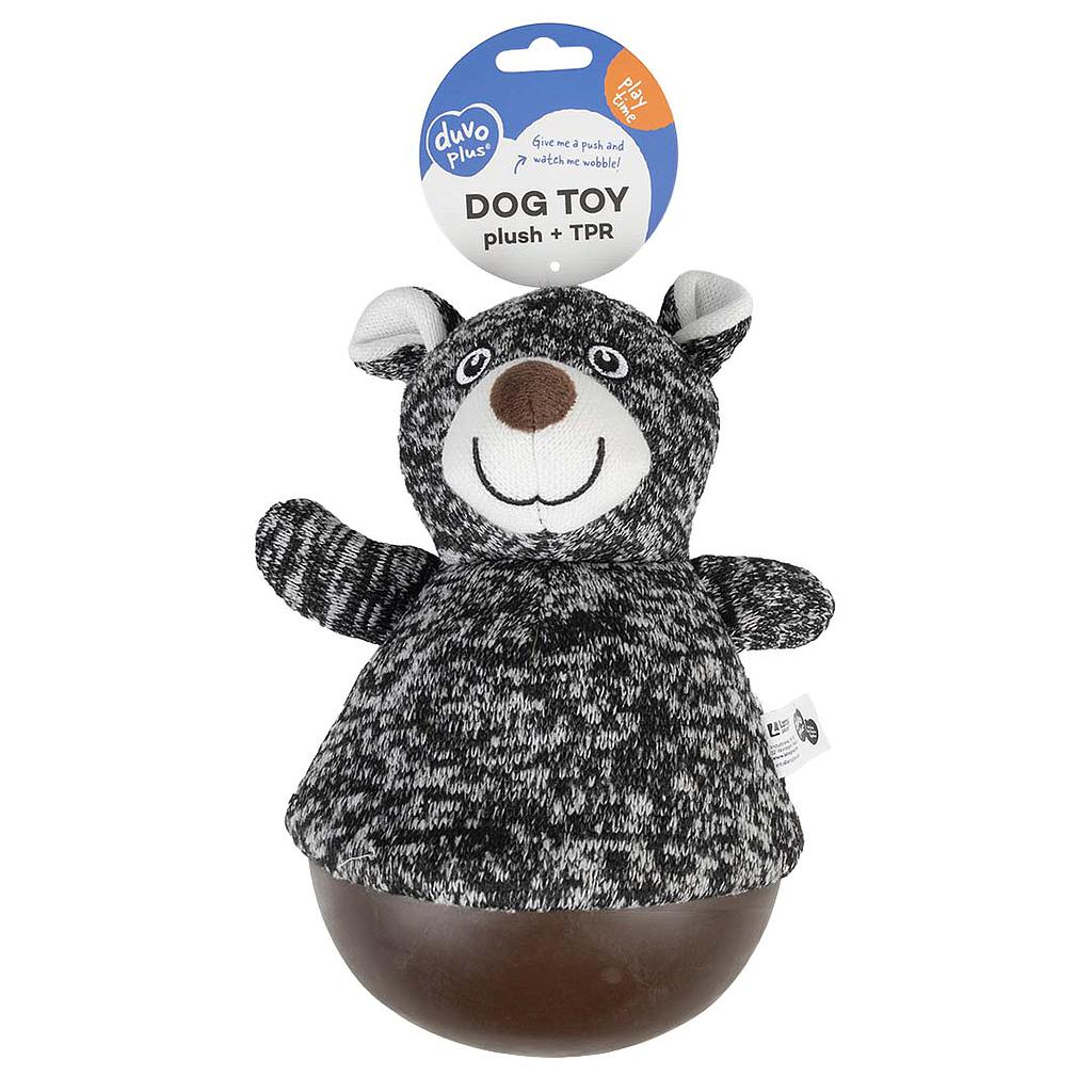 DUVO JUGUETE PERRO PELUCHE TUMBLY OSO NEGRO  13,5 x 13,5 x 22 CM