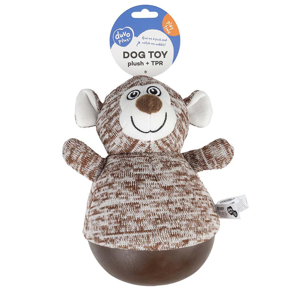 DUVO JUGUETE PERRO PELUCHE TUMBLY MONO MARRON  13,5 x 13,5 x 22 CM