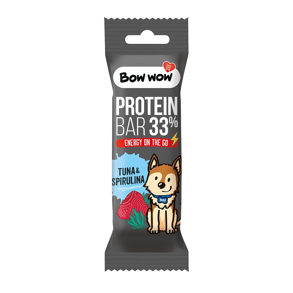 BOW WOW PROTEINA BAR WITH TUNA &amp; SPIRULINA 32 GR / 30 BOLSAS