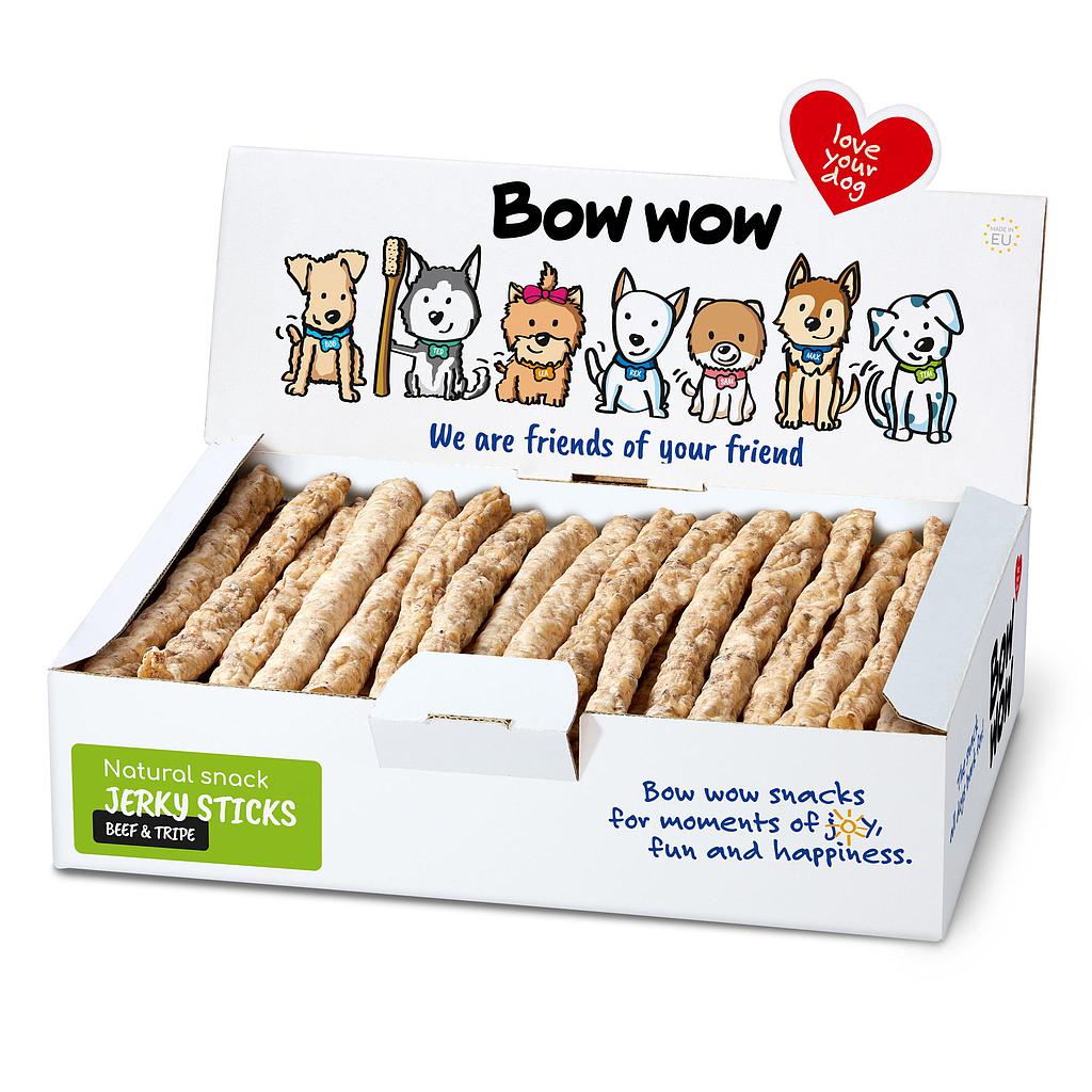 BOW WOW SUPER NATURAL JERKY STICK BEEF &amp; TRIPE 50 UNI  