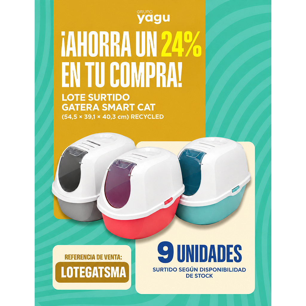 MODERNA LOTE SURTIDO GATERAS SMART CAT (54,5 x 39,1 x 40,3 CM) RECYCLED