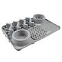 NEW DUVO COMEDERO GOMA ANTIESTRES 4 EN 1 GRIS 125 ML  30 x 20 x 4 CM
