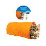 DUVO TUNEL CILINDRICO PARA GATOS NARANJA 50 x 25 x 25 CM